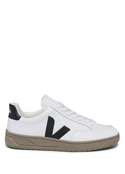Veja V-12 Black White Women's Leather Sneakers - Main Image