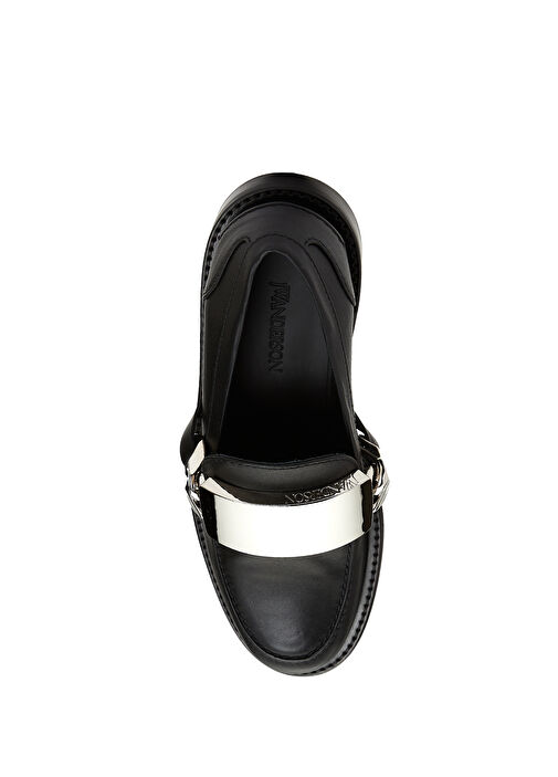 Siyah Kadın Deri Loafer - Görsel 5