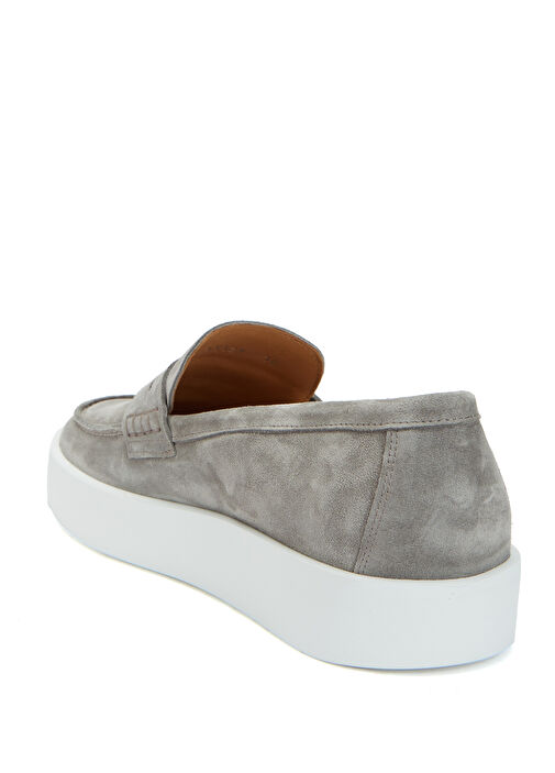 Ony Gri Erkek Süet Loafer - Görsel 4