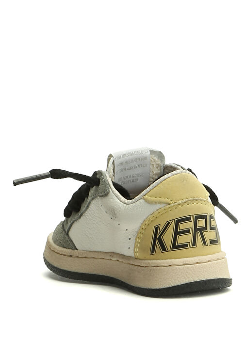 Ball Star Beyaz Unisex Çocuk Deri Sneaker - Görsel 3