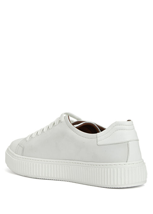 Beyaz Erkek Deri Sneaker - Görsel 4