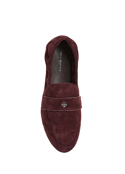Bordo Kadın Süet Loafer - Görsel 5