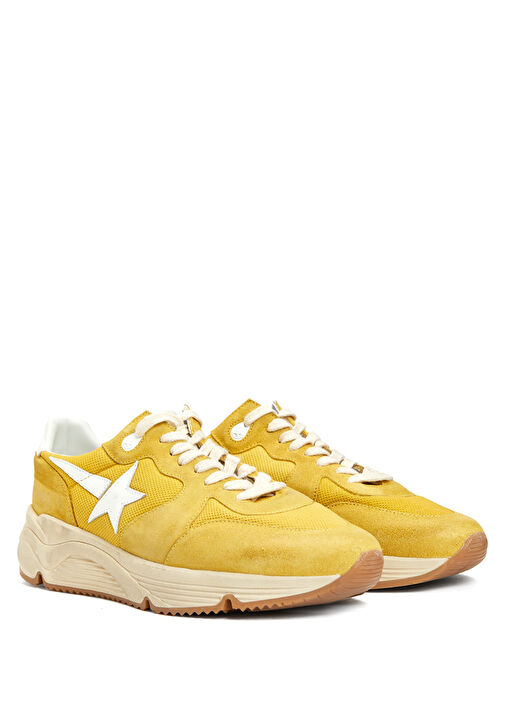 Running Sole Sarı Beyaz Erkek Deri Sneaker - Görsel 3