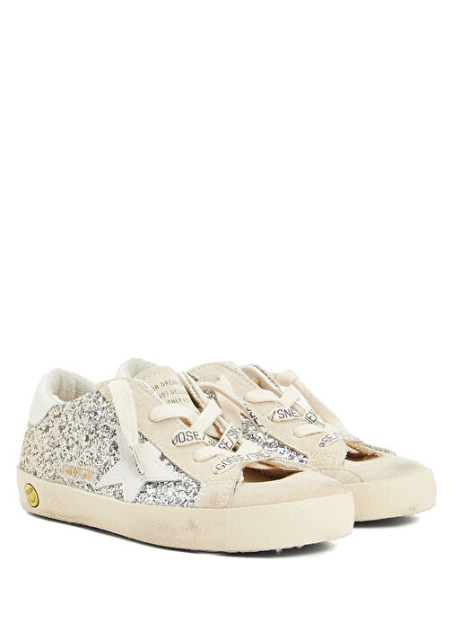 Super Star Bej Unisex Çocuk Deri Sneaker - Görsel 3