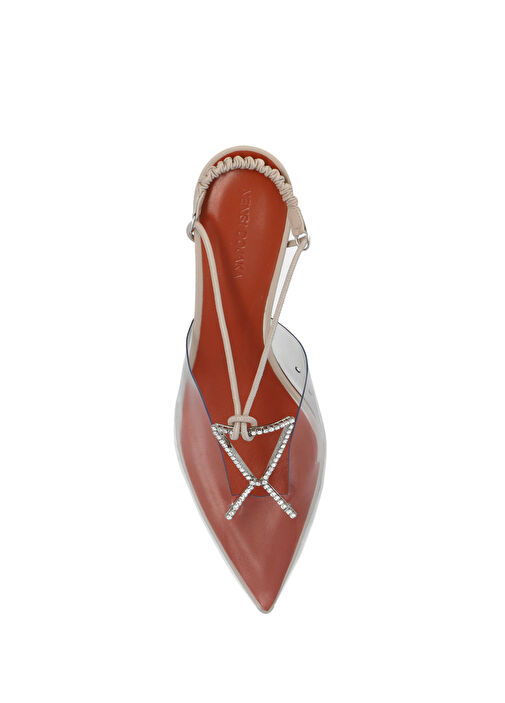 Naturel Taş Detaylı Topuklu Ayakkabı - Görsel 4