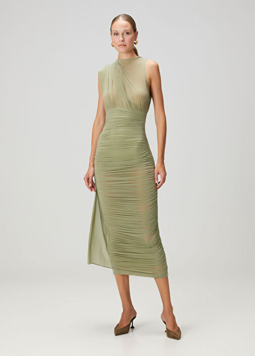 Magda Butrym - Green Draped Midi Dress