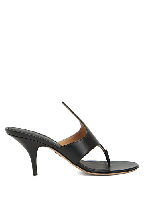 Siyah Kadın Deri Terlik - Görsel 2