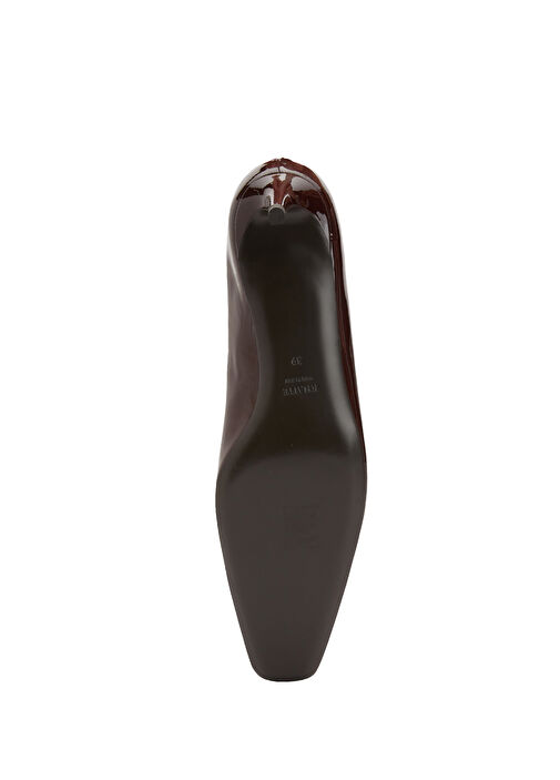 Celia Bordo Deri Topuklu Ayakkabı - Görsel 6