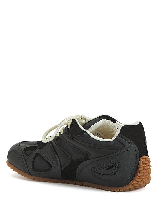 Siyah Kadın Deri Sneaker - Görsel 4