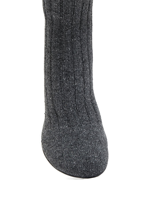 Antrasit Kadın Yün Bot - Görsel 5