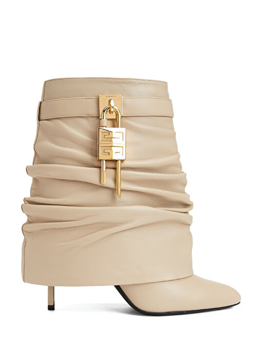 Shark Lock Ekru Kadın Deri Bot - Görsel 2