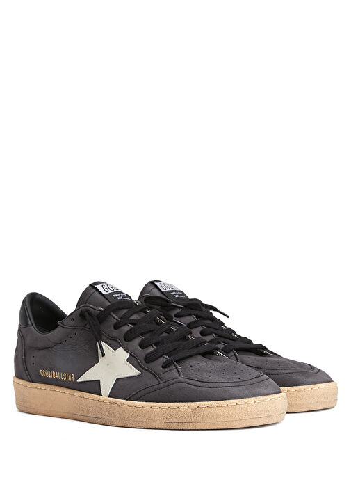 Ball Star Siyah Erkek Deri Sneaker - Görsel 3