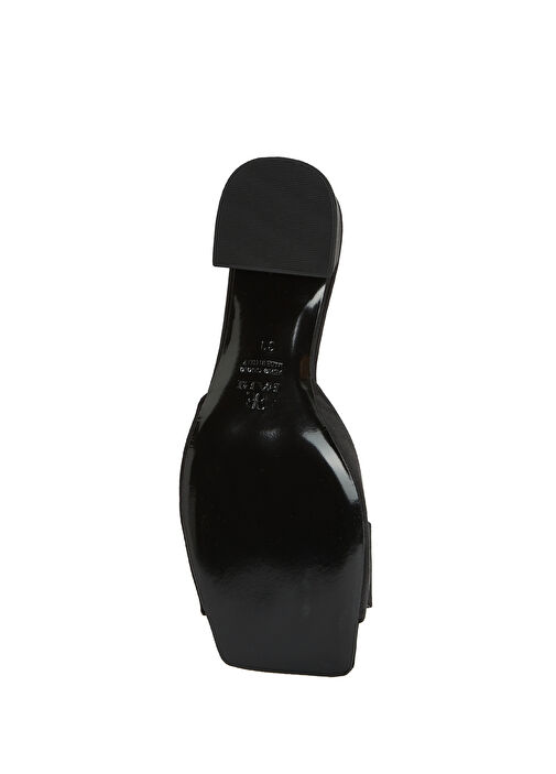 Siyah Kadın Saten Terlik - Görsel 6