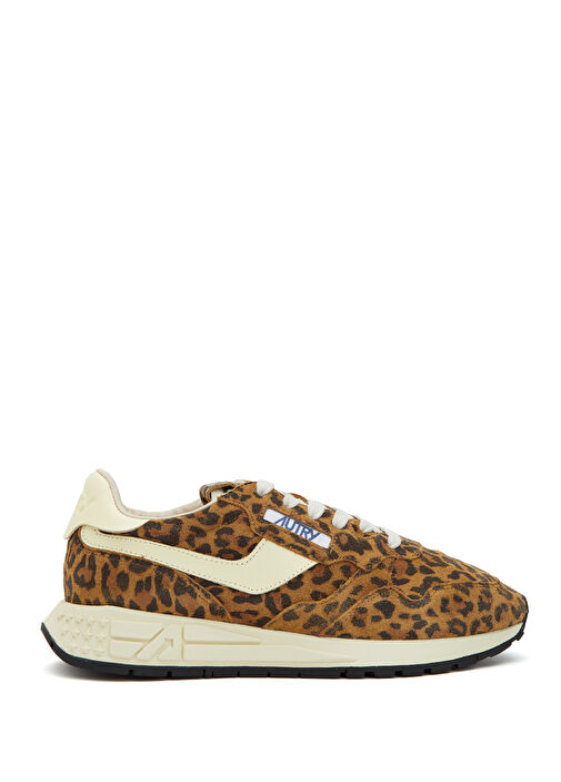 Reelwind Leopar Desenli Kadın Süet Sneaker - Görsel 2