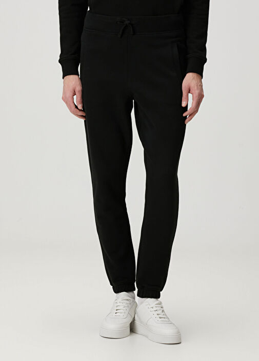 AllSaints Siyah Erkek Slim Fit Raven Siyah Beli Kordonlu Eşofman