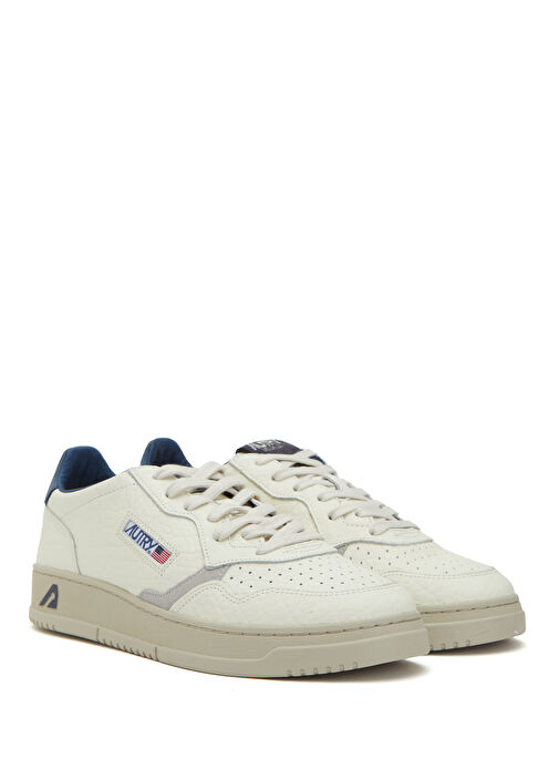 Krem Erkek Deri Sneaker - Görsel 3