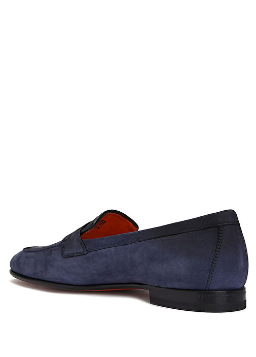 Carlos Mavi Erkek Deri Loafer - Görsel 4