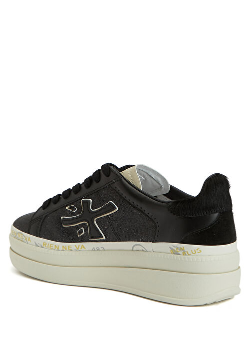 Claudia Siyah Beyaz Kadın Sneaker - Görsel 4