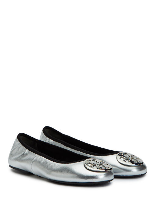 Tory Burch Tory Burch Gümüş Reva Silver Deri Babet | Beymen Gümüş - 3. görsel