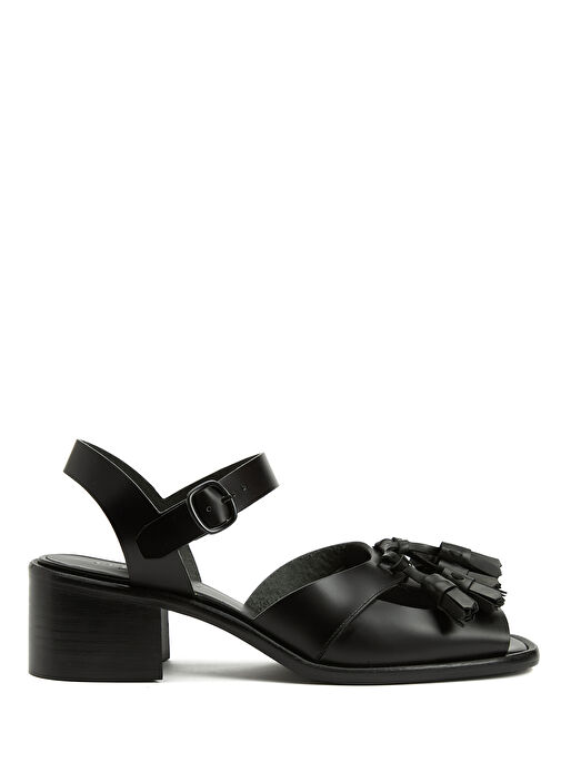 Boqueria Siyah Kadın Deri Sandalet - Görsel 2