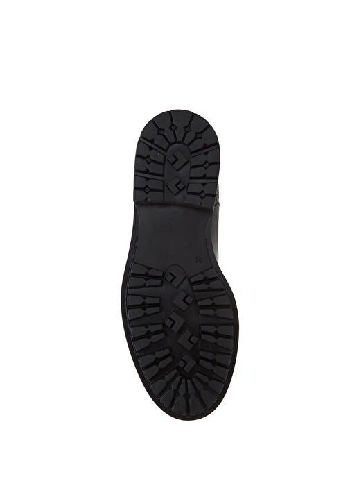 Siyah Zımbalı Lastikli Kadın Deri Bot - Görsel 6