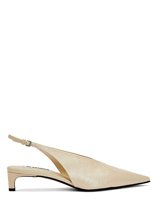 Jil Sander Ekru Jil Sander Deri Kadın Sandalet