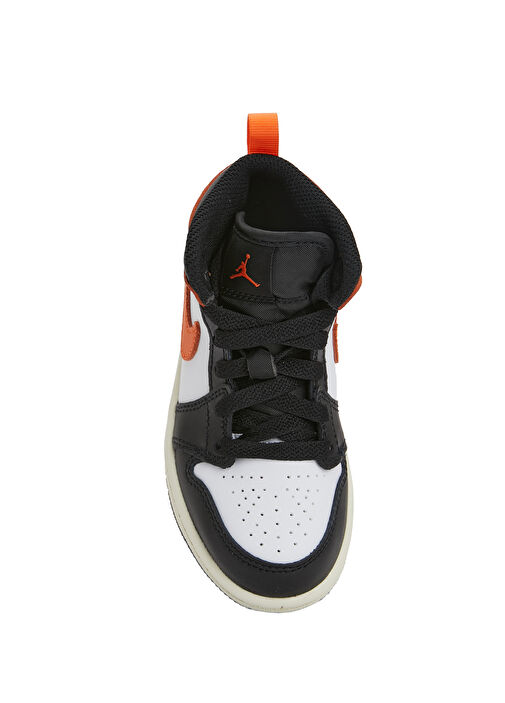 Jordan 1 Turuncu Unisex Çocuk Deri Sneaker - Görsel 5
