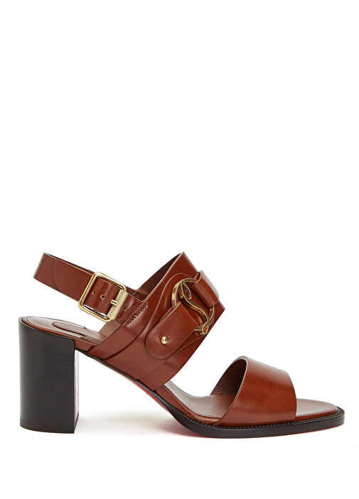 Her In Roma Kahverengi Kadın Deri Sandalet