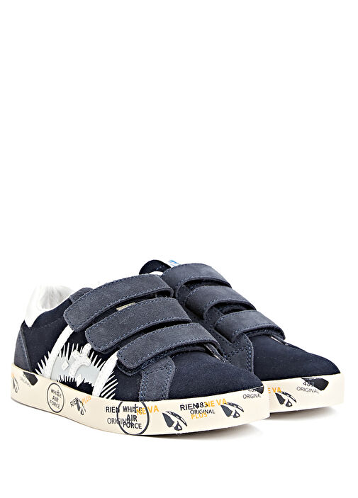 Lacivert Erkek Çocuk Deri Sneaker Deri - Görsel 3