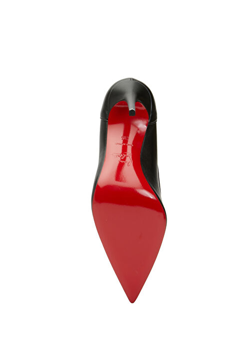 Sporty Kate Siyah Deri Topuklu Ayakkabı - Görsel 6