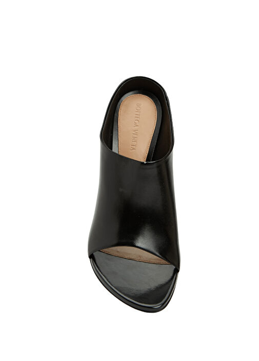 Rana Siyah Kadın Deri Terlik - Görsel 5