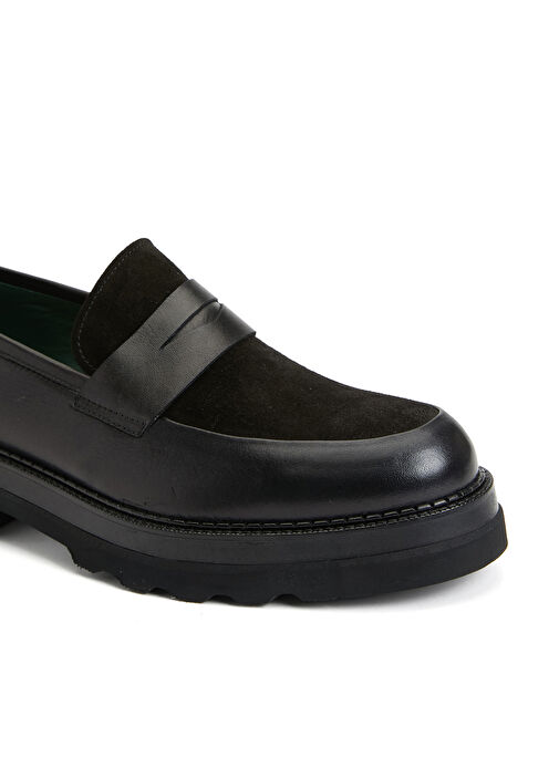 Siyah Erkek Deri Loafer - Görsel 7