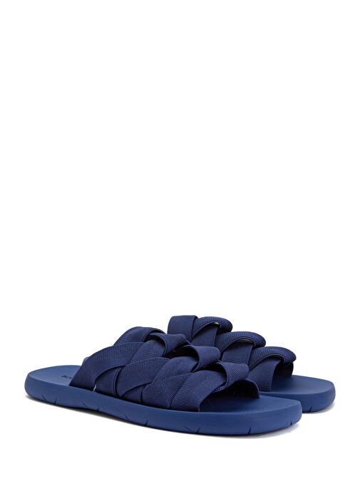 Lacivert Bant Detaylı Erkek Terlik - Görsel 3