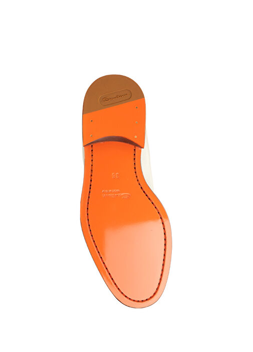 Bej Püsküllü Kadın Deri Loafer - Görsel 6