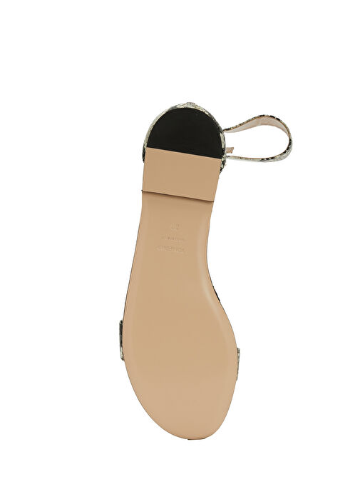 Desenli Kadın Deri Sandalet - Görsel 6