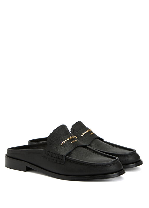 Carter Siyah Kadın Deri Terlik - Görsel 3