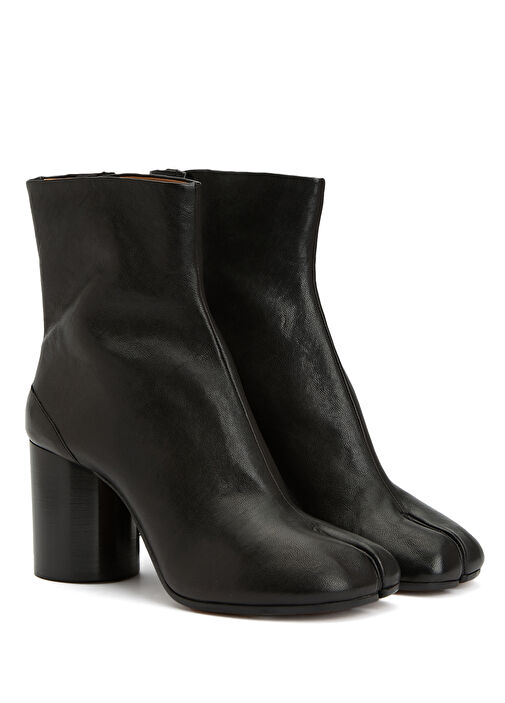 Tabi Siyah Kadın Deri Bot - Görsel 3