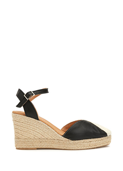 Bej Siyah Kadın Espadril - Görsel 2