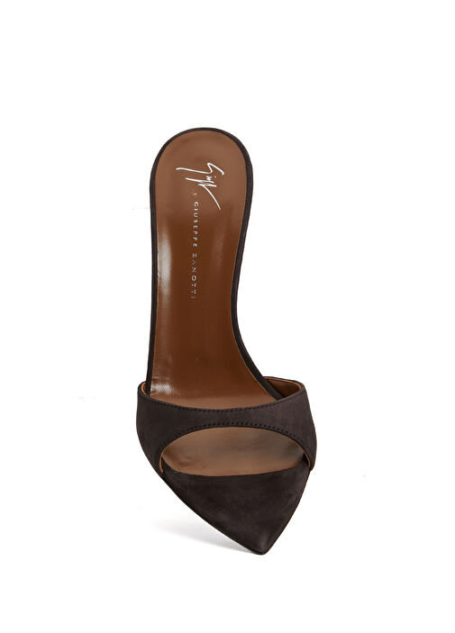 Kahverengi Kadın Deri Terlik - Görsel 5