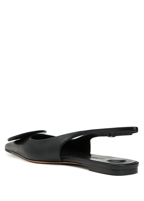 Siyah Toka Detaylı Deri Babet - Görsel 4