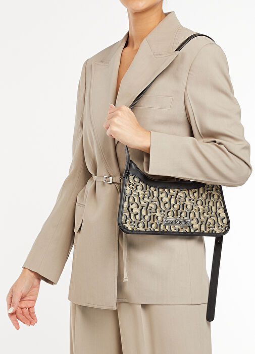[AcneStudios]★MONOGRAM PLATT MINI SHOULDER BAG★Beige/black Acne Studios Platt Mini Monogram Beige/black Platt Mini