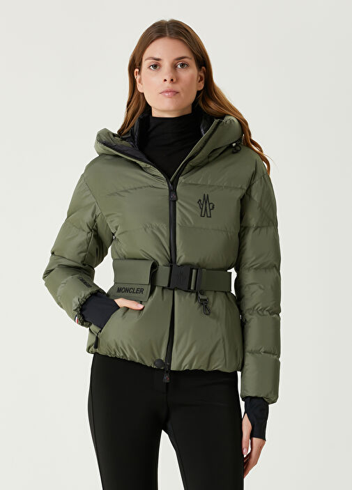 Moncler Grenoble Khaki Hooded Ski Jacket