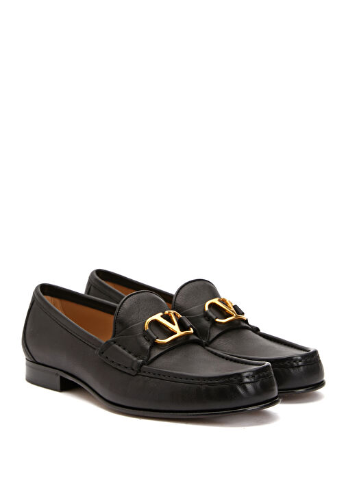 Siyah Kadın Deri Loafer - Görsel 3