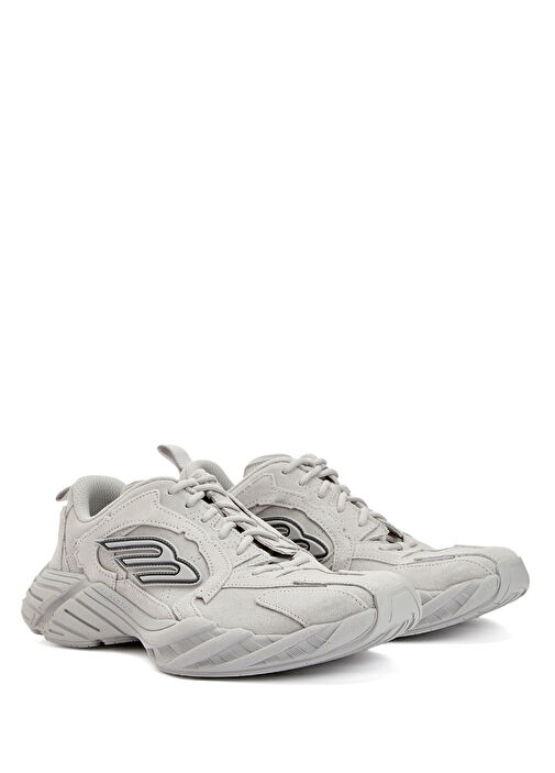 Gri Erkek Deri Sneaker - Görsel 3