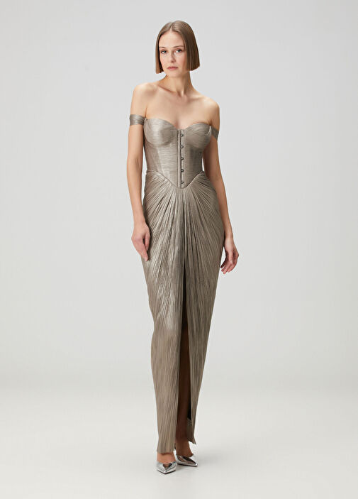 Susie Vizon Maksi İpek Abiye Elbise