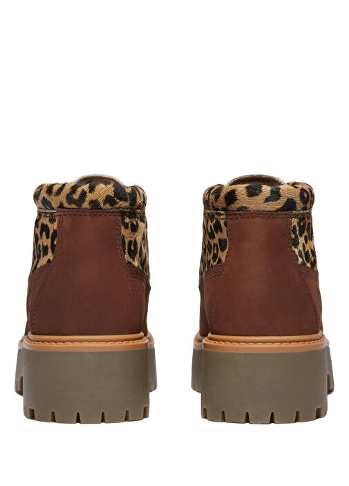 Stone Street Platform Kahverengi Kadın Deri Bot - Görsel 7