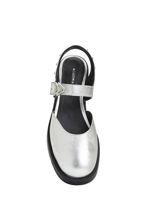 Mary Jane Silver Kadın Deri Ayakkabı - Görsel 5