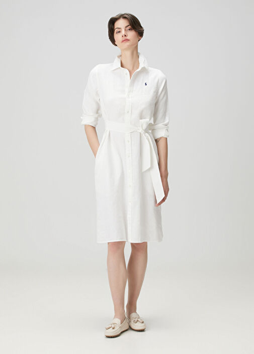 summer black linen dress Catherine Button Linen Dress-Black