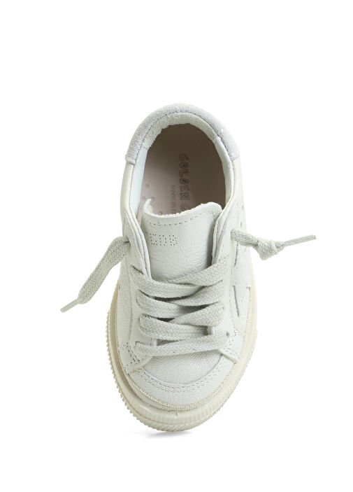 May Beyaz Unisex Çocuk Deri Sneaker - Görsel 5
