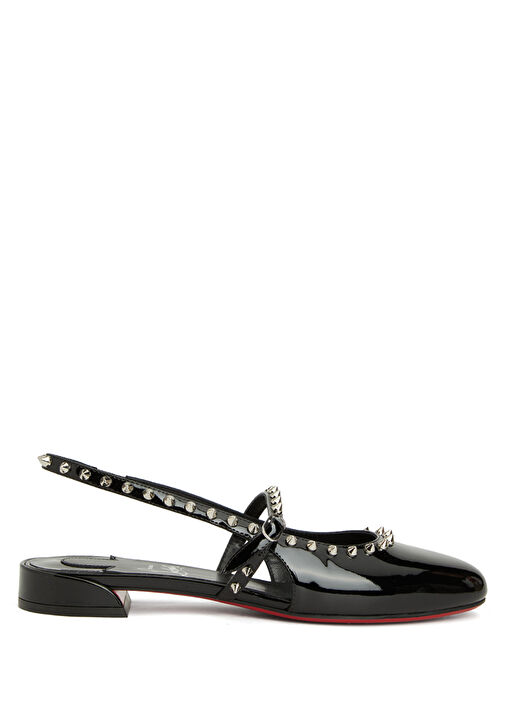 Sweet Janispikes Siyah Deri Babet - Görsel 2